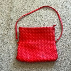 Imoshion woven orange convertible handbag